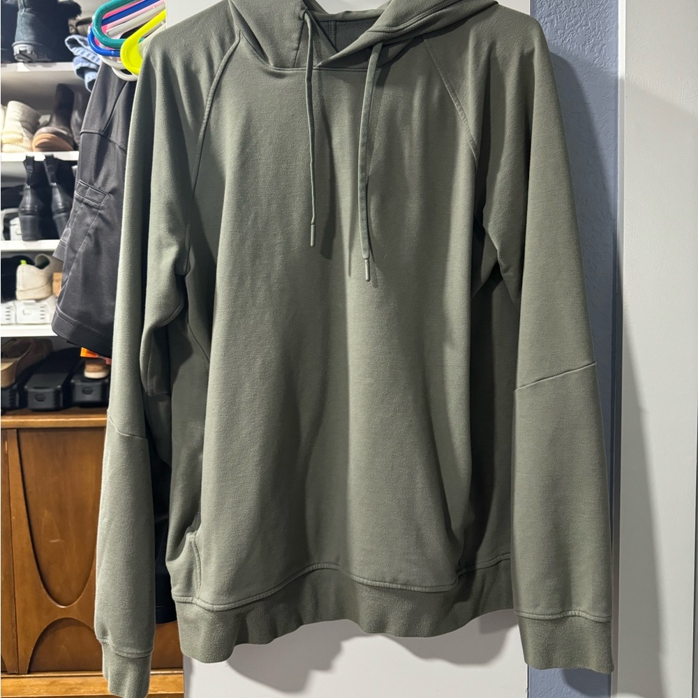 Lululemon city sweat hoodie, size medium, in a greenish-grey